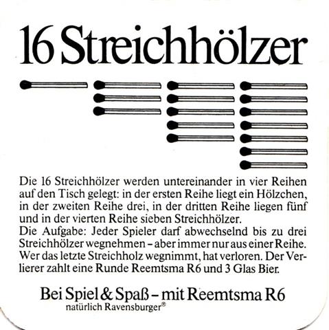 hamburg hh-hh reemtsma r6 2b (quad185-16 streichhlzer-schwarz) 